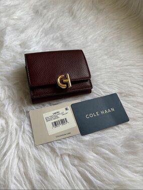 Cole Haan blood stone grand series  Leather Trifold Wallet
